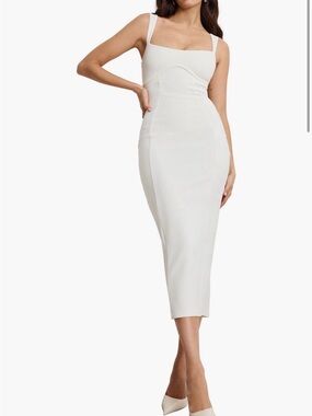 Good American White Midi Bodycon Dress